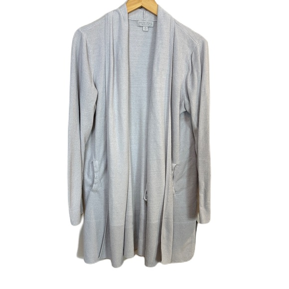 Barefoot Dreams Sweaters - Barefoot Dreams CozyChic Ultra Lite Open Front Light Gray Cardigan‎ Women’s XL